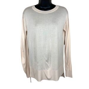 XS H&M Beige Soft Knit Sweater Long Sleeve Lightweight Coastal Neutral